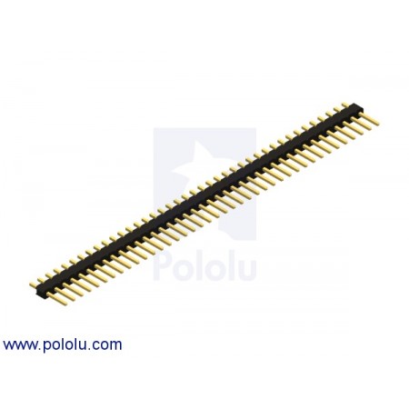 0.100" (2.54 mm) Breakaway Male Header: 1x40-Pin, Straight