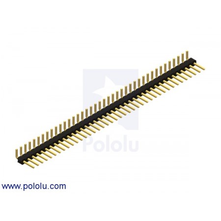 0.100" (2.54 mm) Breakaway Male Header: 1x40-Pin, Right Angle