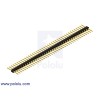 0.100" (2.54 mm) Breakaway Male Header: 1x40-Pin, Straight, Double-Sided