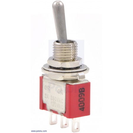 Toggle Switch: 3-Pin, SPDT, 5A