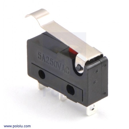 Snap-Action Switch with 15.6mm Bump Lever: 3-Pin, 