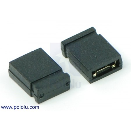 0.100" (2.54 mm) Shorting Block: Black, Top Closed